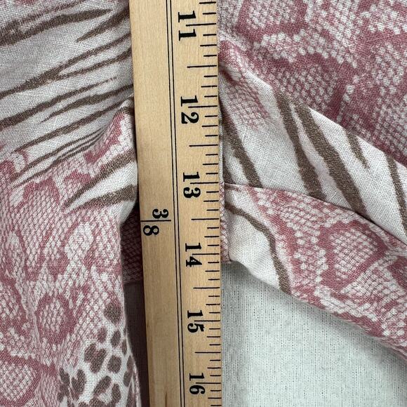 JOHNNY WAS Jayla Linen Animal Print Short Womens Medium High Rise Pull On Pleat - Picture 14 of 16